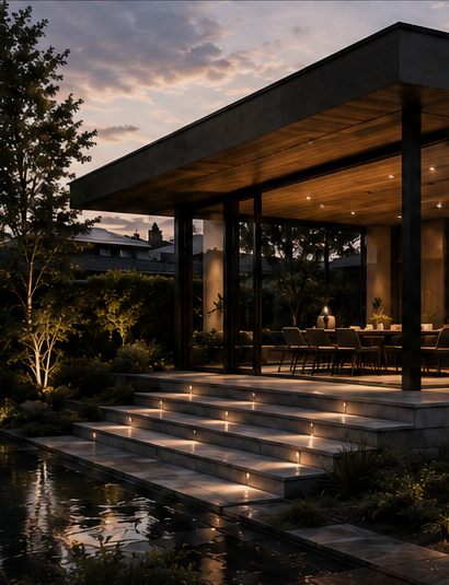 Architekturdetail mit ruhiger Licht- und Materialwirkung